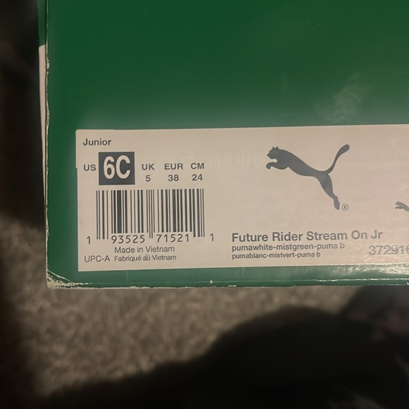 Kids puma future Rider stream in sneakers size 6c - Picture 4 of 10